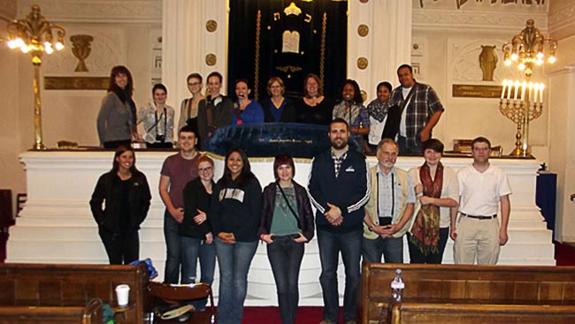 Students at the Copernic Synagogue Paris, 2014